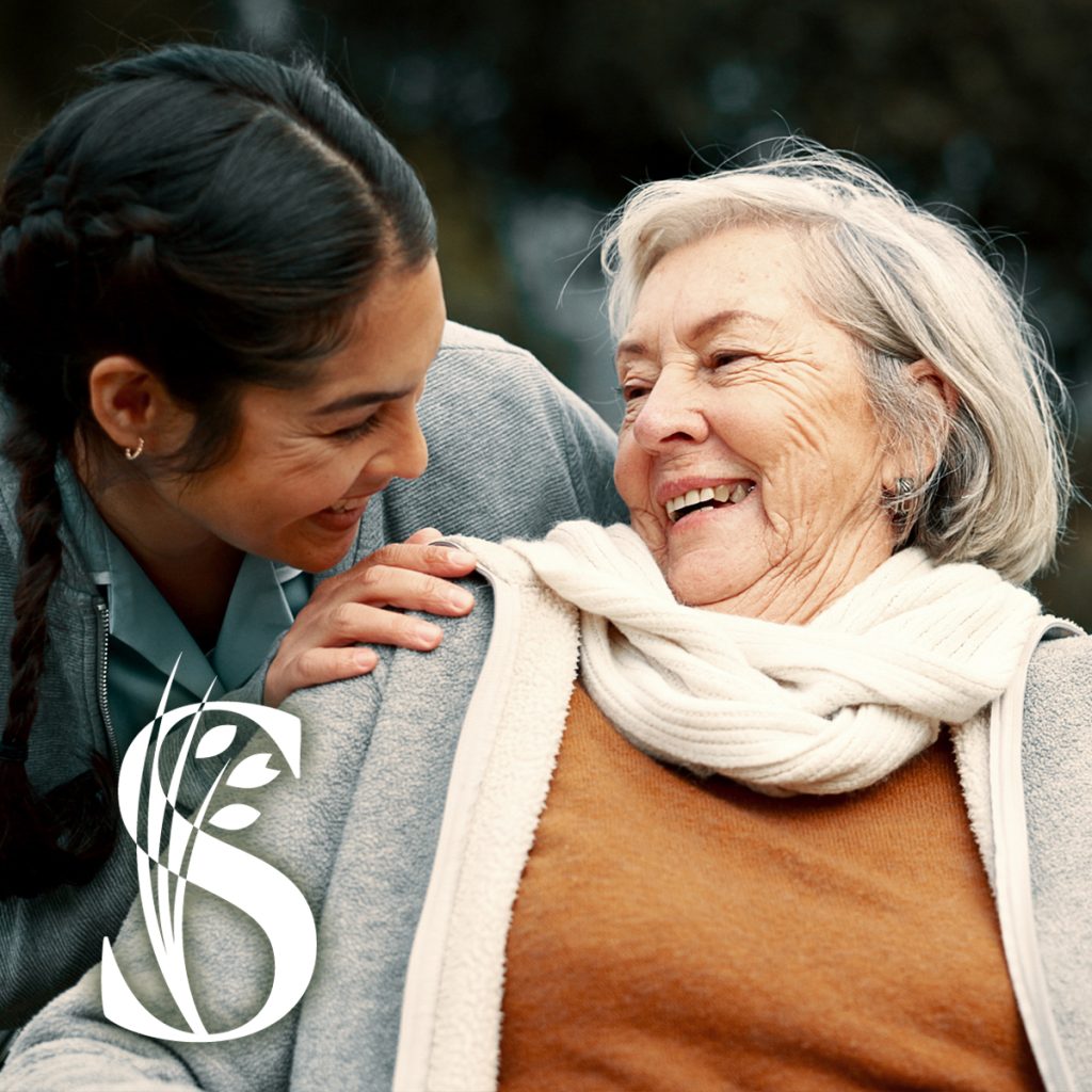 Someren Glen Senior Living Community in Centennial, CO - sg senior woman with skilled nursing caregiver