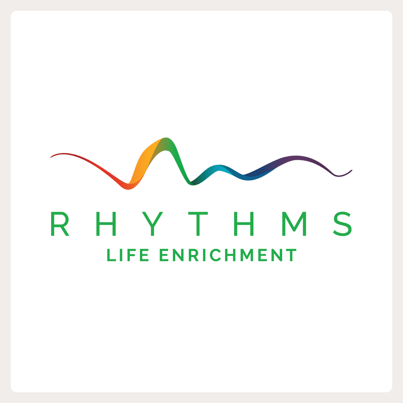 Clermont Park Senior Living Community in Denver, CO - rhythms life enrichment logo with border