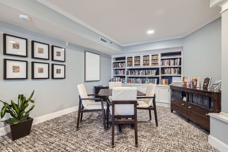 senior living library featuring vintage comics_landscape