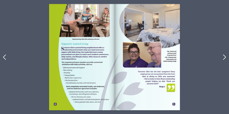 Someren Glen Senior Living Community in Centennial, CO - someren glen digital brochure