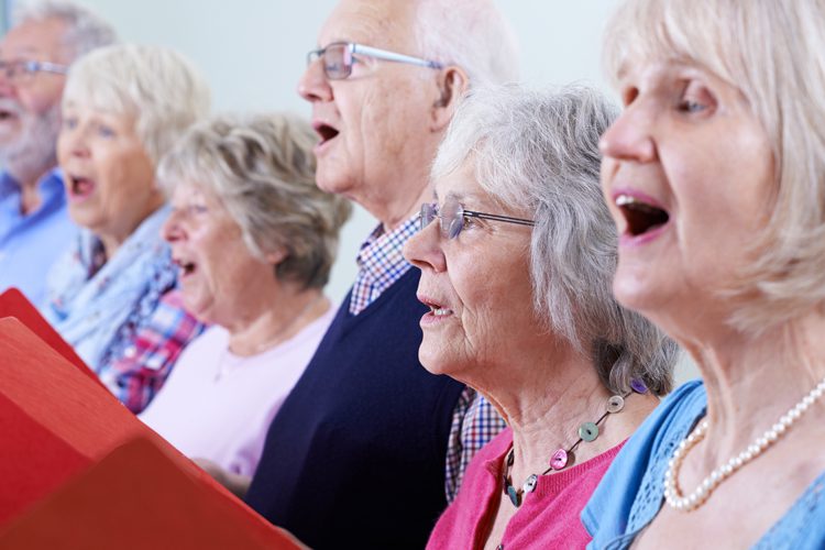 Someren Glen Senior Living Community in Centennial, CO - senior adults singing in choir