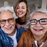 Someren Glen Senior Living Community in Centennial, CO - someren glen three happy senior adult friends